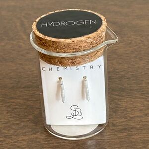NEW HYDROGEN CHEMISTRY GOLD PLATED BRASS EARRINGS BY SANTA BARBARA DESIGN STUDIO